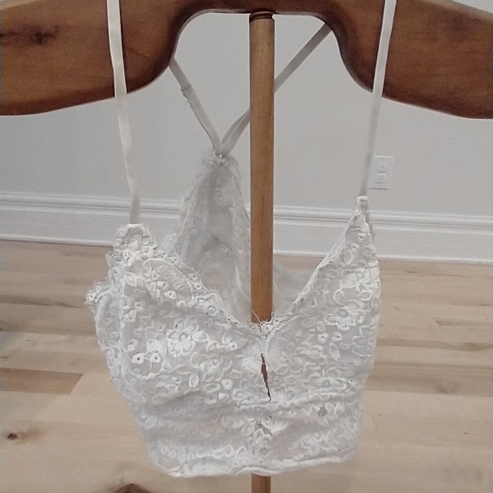 M aerie boho white crop top bralette
